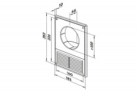 Решетка вентиляционная вытяжная  2518-100 ZERNBERG 10240711 00-024071  