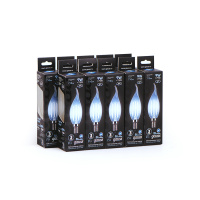 Лампа светодиодная филаментная LED 9 Вт 710 лм 4100К AC185-265В E14 свеча нейтральный  Black Filament Gauss GAUSS 104801209