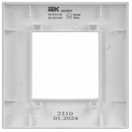 SKANDY Рамка 1-местная SK-F01W арктический белый IEK SK-M12-K01