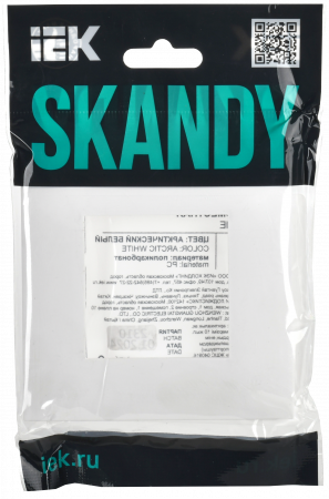 SKANDY Рамка 1-местная SK-F01W арктический белый IEK SK-M12-K01