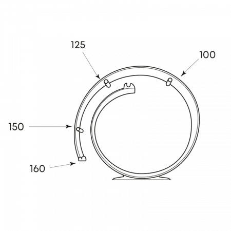 10201411 Держатель круглых воздуховодов D100/125/150/160 в индивидуальной упаковке 360 ZERNBERG  00-020141  