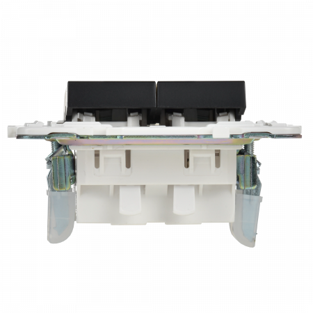 SKANDY Выключатель 2-клавишный проходной 10А SK-V05Bl черный IEK SK-V22-0-10-K02