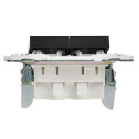 SKANDY Выключатель 2-клавишный проходной 10А SK-V05Bl черный IEK SK-V22-0-10-K02