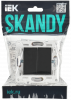 SKANDY Выключатель 2-клавишный проходной 10А SK-V05Bl черный IEK SK-V22-0-10-K02