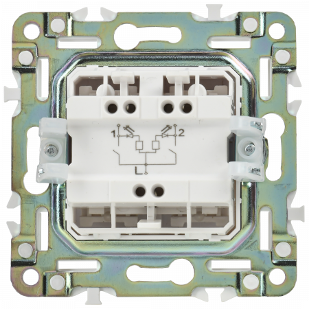 SKANDY Выключатель 2-клавишный 10А SK-V04Bl черный IEK SK-V20-0-10-K02