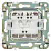 SKANDY Выключатель 2-клавишный 10А SK-V04Bl черный IEK SK-V20-0-10-K02