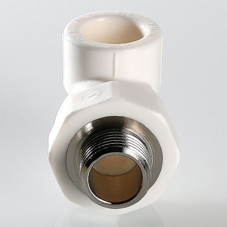 Угольник 25 х 3/4' НР комбинированный, полипропиленовый, белый VALTEC VTp.753.0.02505 PV7532505