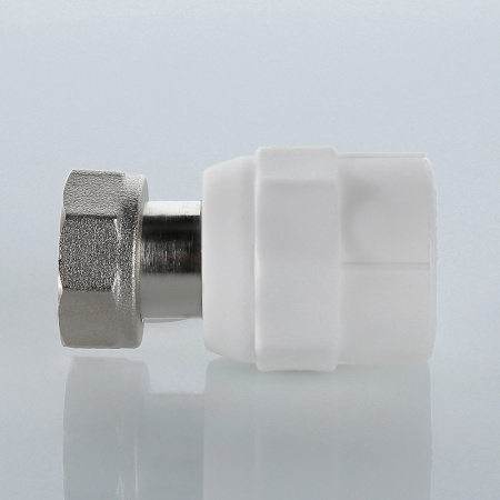 Муфта с накидной гайкой 20 х 1/2' полипропиленовая PPR белая VALTEC VTp.708.0.02004 PV7082004  