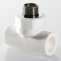 Тройник комбинированный 20 х 1/2' НР полипропиленовый PPR белый VALTEC VTp.733.0.02004 PV7332004  