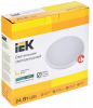 Светильник светодиодный ДПБ 3005 24Вт IP54 4000K круг белый IEK LDPB0-3005-24-4000-K01