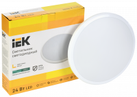 Светильник светодиодный ДПБ 3005 24Вт IP54 4000K круг белый IEK LDPB0-3005-24-4000-K01