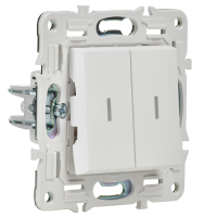 SKANDY Выключатель 2-клавишный с индикацией 10А SK-V09W арктический белый IEK SK-V20-1-10-K01