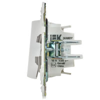 SKANDY Выключатель 2-клавишный с индикацией 10А SK-V09W арктический белый IEK SK-V20-1-10-K01