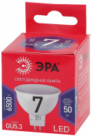 Лампа светодиодная LED MR16-7W-865-GU5.3 R (диод, софит, 7Вт, хол, GU5.3) (10/100/4800) ЭРА Б0045351