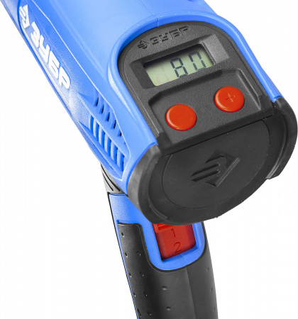 ФТ-П2000 М2ДК Фен технический (строительный), Профессионал, ЖК-дисплей, кейс, 2000 Вт ЗУБР 