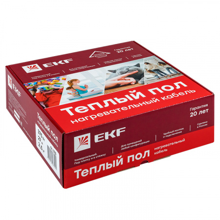 Кабель нагревательный для теплого пола PROxima 2000 Вт 143 м 13.5 м2 EKF nk-2000