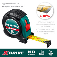 Рулетка X-Drive 5м х 19мм KRAFTOOL 34122-05-19_z02
