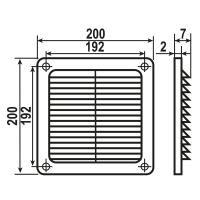 Решетка вентиляционная вытяжная с бортом  2020 ZERNBERG 10233361 00-023336  