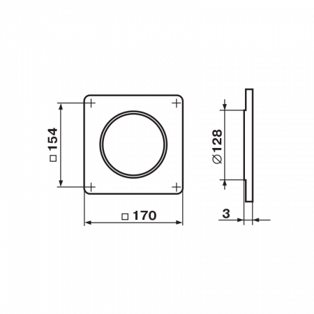 10191041 Площадка торцевая D125 в индивидуальной упаковке 25 ZERNBERG  00-019104  