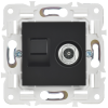 SKANDY Розетка двойная TV+RJ45 кат.6E SK-A15Bl черный IEK SK-AK20-2-K02