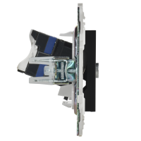 SKANDY Розетка двойная TV+RJ45 кат.6E SK-A15Bl черный IEK SK-AK20-2-K02