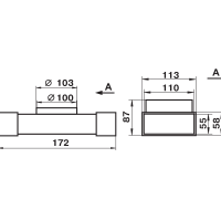 Тройник 55 х 110 D100 в индивидуальной упаковке 531 ZERNBERG 10191561 00-019156  