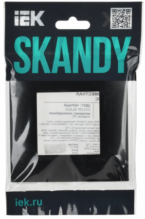 SKANDY Рамка 1-местная SK-F01Bl черный IEK SK-M12-K02