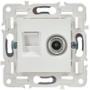 SKANDY Розетка двойная TV+RJ45 кат.6E SK-A15W арктический белый IEK SK-AK20-2-K01
