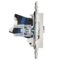 SKANDY Розетка двойная TV+RJ45 кат.6E SK-A15W арктический белый IEK SK-AK20-2-K01