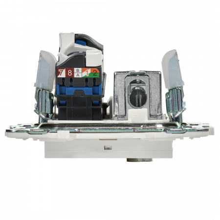 SKANDY Розетка двойная TV+RJ45 кат.6E SK-A15W арктический белый IEK SK-AK20-2-K01