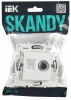 SKANDY Розетка двойная TV+RJ45 кат.6E SK-A15W арктический белый IEK SK-AK20-2-K01