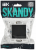 SKANDY Выключатель 1-клавишный проходной 10А SK-V02Bl черный IEK SK-V12-0-10-K02