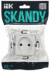 SKANDY Розетка без заземления с защитными шторками 10А SK-R01W арктический белый IEK SK-R13-10-K01