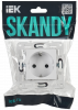 SKANDY Розетка с заземлением с защитными шторками 16А безвинтовое крепление SK-R06W арктический белый IEK SK-R14-16-1-K01