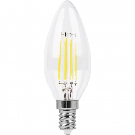 Лампа светодиодная LED 11вт Е14 теплый свеча FILAMENT FERON LB-713 38006