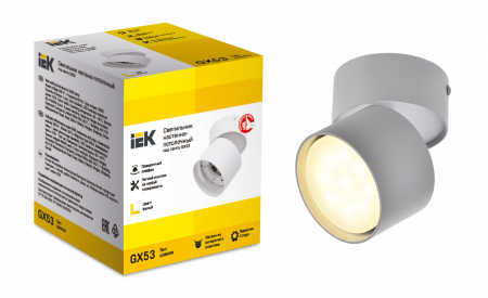 LT-USB0-4040-GX53-1-K01 Светильник 4040 настенно-потолочный под лампу GX53 белый IEK 
