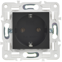 SKANDY Розетка с заземлением без защитных шторок 16А SK-R05Bl черный IEK SK-R11-16-K02
