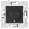 SKANDY Розетка с заземлением без защитных шторок 16А SK-R05Bl черный IEK SK-R11-16-K02