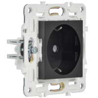 SKANDY Розетка с заземлением без защитных шторок 16А SK-R05Bl черный IEK SK-R11-16-K02