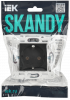 SKANDY Розетка с заземлением без защитных шторок 16А SK-R05Bl черный IEK SK-R11-16-K02