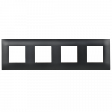 SKANDY Рамка 4-местная SK-F04Bl черный IEK SK-M42-K02