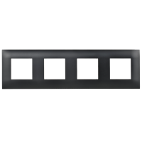 SKANDY Рамка 4-местная SK-F04Bl черный IEK SK-M42-K02