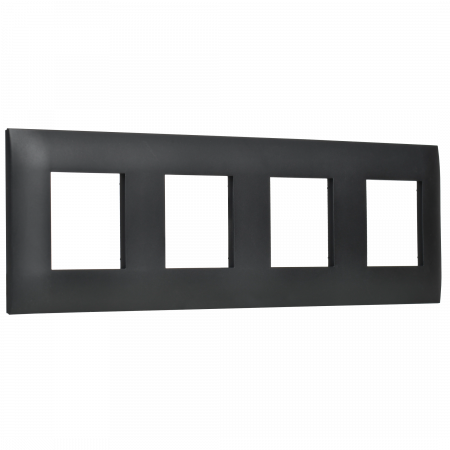 SKANDY Рамка 4-местная SK-F04Bl черный IEK SK-M42-K02