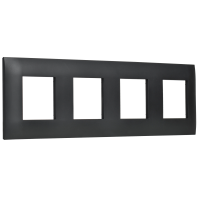 SKANDY Рамка 4-местная SK-F04Bl черный IEK SK-M42-K02