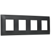 SKANDY Рамка 4-местная SK-F04Bl черный IEK SK-M42-K02