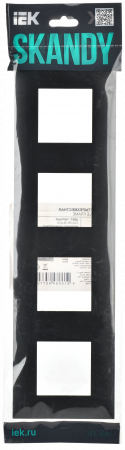 SKANDY Рамка 4-местная SK-F04Bl черный IEK SK-M42-K02