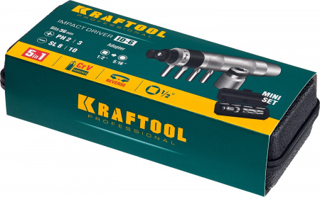 25555 Ударно-поворотная отвертка ID-6 6 предм. KRAFTOOL 