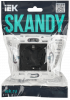SKANDY Розетка с заземлением с защитными шторками 16А безвинтовое крепление SK-R06Bl черный IEK SK-R14-16-1-K02
