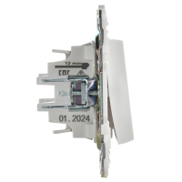 SKANDY Выключатель 1-клавишный проходной с индикацией 10А SK-V08W арктический белый IEK SK-V12-1-10-K01