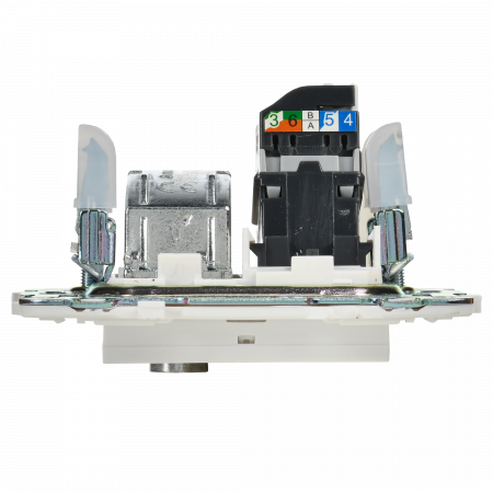 SKANDY Розетка двойная TV+RJ45 кат.5E SK-A14W арктический белый IEK SK-AK20-1-K01